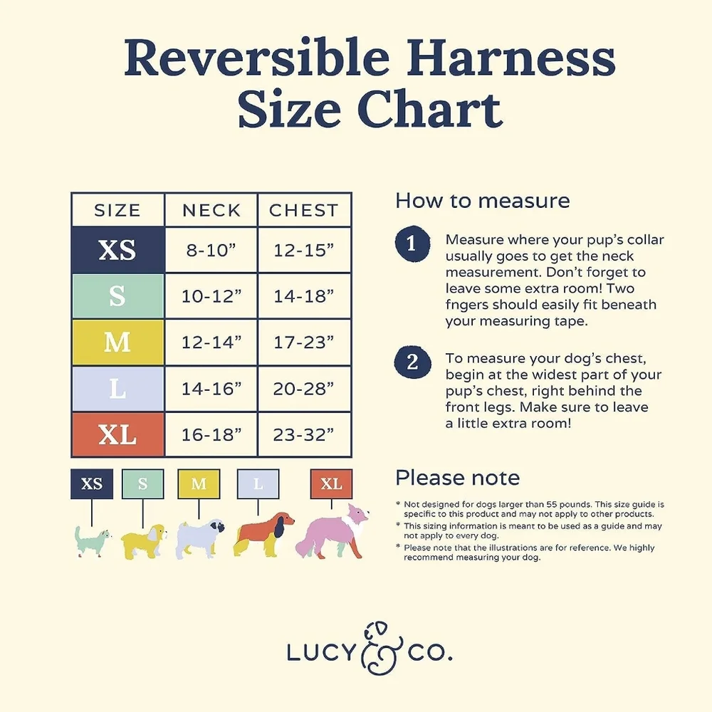 Lucy & Co. Reversible Dog Harness 